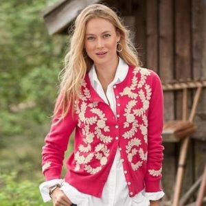 Sundance Meadow Crewelwork Embroidered Cardigan